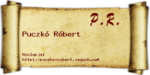 Puczkó Róbert névjegykártya