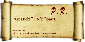 Puczkó Róbert névjegykártya